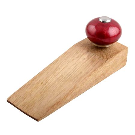 Neon Cherry Round Ceramic Wooden Door Stopper